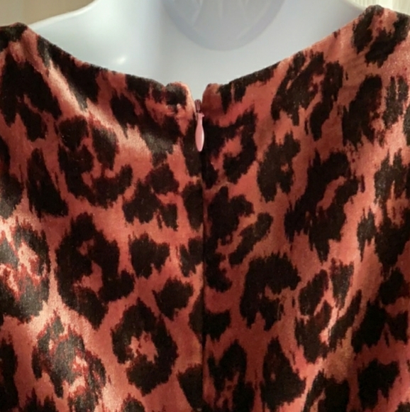 NWOT J.Crew Drapey Velvet Cheatah Dress - Picture 6 of 12